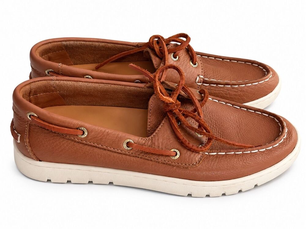 Sperry Keely Women’s Tan Leather Boat Shoes Casual Loafers Size 7